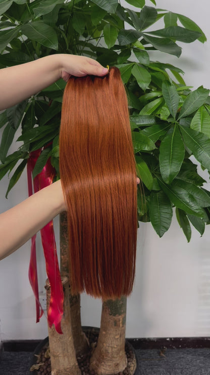 30# Color Straight Hair Bundles Flat Head 100% Real Human Hair Weft