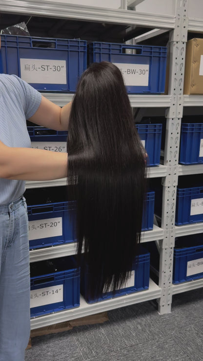 360 Invisible Strap Straight Lace Frontal Wig 100% Unprocessed Brazilian Virgin Human Hair No Tangle