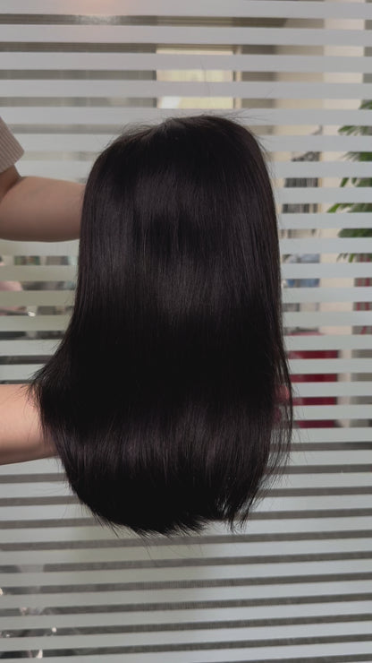 13x4 HD Lace Straight Bob Wig 100% Unprocessed Brazilian Virgin Human Hair No Tangle