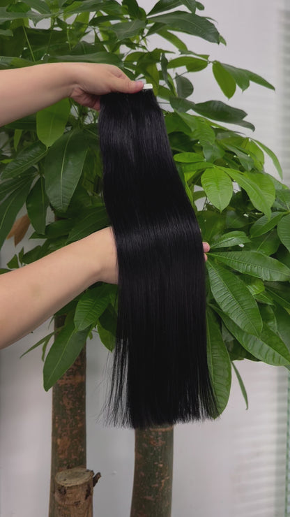 1# Color Straight Tape In Hair Extensions 100% Real Human Hair 100G