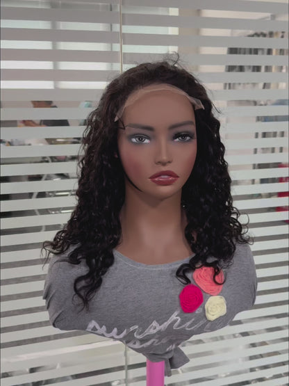 6x6 HD Water Wave Lace Wig Soft Peruvian Human Hair For Women 100% Real Human Hair